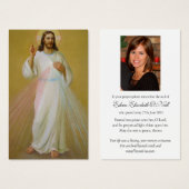 Memorial Loss Divine Mercy Prayer Sympathie Kaarte Visitekaartjes (Voorkant /achterkant)