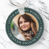 Memorial Loved Beyond Words Elegant Chic Photo Sleutelhanger