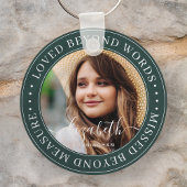 Memorial Loved Beyond Words Elegant Chic Photo Sleutelhanger