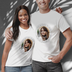 Memorial Loved Beyond Words Elegant Chic Photo T-shirt