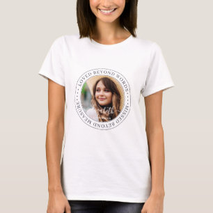 Memorial Loved Beyond Words Elegant Chic Photo T-shirt