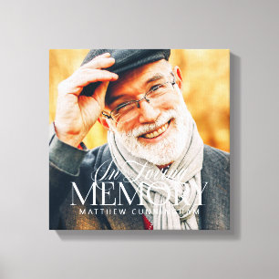 Memorial Loving Memory Simple Moderne Photo Canvas Afdruk