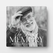 Memorial Loving Memory Simple Moderne Photo Fotoplaat (Voorkant)