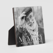 Memorial Loving Memory Simple Moderne Photo Fotoplaat (Voorkant)