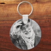 Memorial Loving Memory Simple Moderne Photo Sleutelhanger (Voorkant)