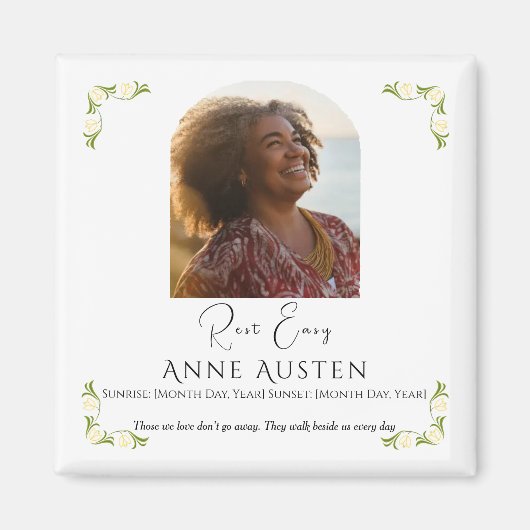 Memorial Magnet – Personalized Tribute Keepsake (Devant)