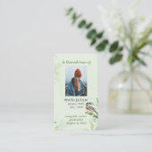 Memorial Memory Card Chickadee Spring Trees Visitekaartje (Staand voorkant)