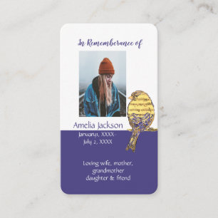 Memorial Memory Card Christelijk Song Bird Visitekaartje