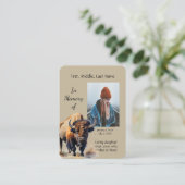 Memorial Memory Kaart Waterverf Bison Animals Visitekaartje (Staand voorkant)