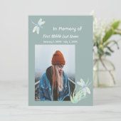 Memorial Memory Kaart Waterverf Dragonfly (Staand voorkant)