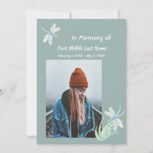 Memorial Memory Kaart Waterverf Dragonfly