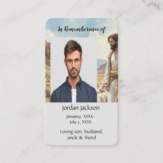Memorial Memory Pocket Kaart Lord Shepherd Visitekaartje (Voorkant)