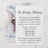 Memorial met Angel Wings en Heart Kaart (Voorkant / Achterkant)