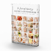 Memorial minimalist Modern Simple 25 Collage Fotoblokken (Rechts)