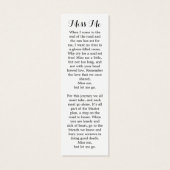 Memorial Modern 3 Photo Prière Signet funéraire (Dos)