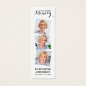 Memorial Modern 3 Photo Prière Signet funéraire (Devant)