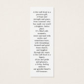 Memorial Modern 3 Photo Signet de prière funéraire (Dos)