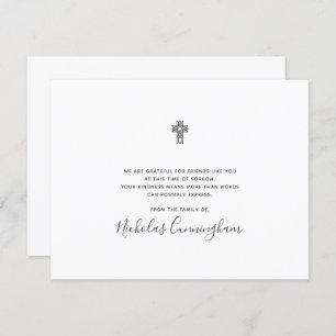 Memorial Modern  Cross Bedankkaart