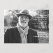 Memorial Modern Elegant Custom Photo and Message Briefkaart (Voorkant)