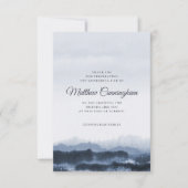 Memorial Modern Elegant Dark Waterverf Bedankkaart (Voorkant)