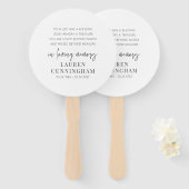 Memorial Modern Elegant Simple Chic Handwaaier (Voorkant en achterkant)