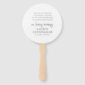 Memorial Modern Elegant Simple Chic Handwaaier (Voorkant)