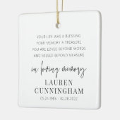Memorial Modern Elegant Simple Chic Keramisch Ornament (Links)
