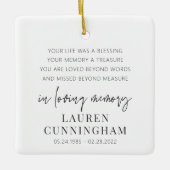 Memorial Modern Elegant Simple Chic Keramisch Ornament (Voorkant)