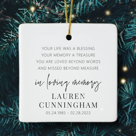 Memorial Modern Elegant Simple Chic Keramisch Ornament