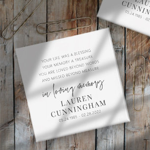Memorial Modern Elegant Simple Chic Magneet