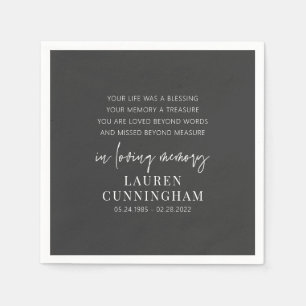 Memorial Modern Elegant Simple Chic Servet