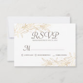 Memorial Modern Faux Gold Foliage Réponse botaniqu (Devant)