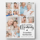 Memorial Modern Loving Memory 10 Fotocollage Fotoplaat (Voorkant)