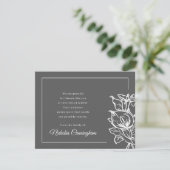 Memorial Modern Monochrome Foliage Botanical Bedankkaart (Staand voorkant)