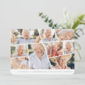 Memorial Modern Simple Chic 9 Photo Collage Card (Staand voorkant)