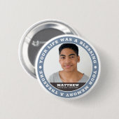 Memorial Modern Simple Custom Photo Keepomwille Ronde Button 5,7 Cm (Voorkant /achterkant)
