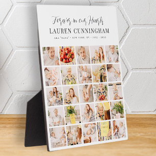 Memorial Modern Simple Minimalist 25 Photo Collage Fotoplaat