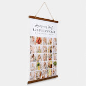 Memorial Modern Simple Minimalist 25 Photo Collage Hangend Wandkleed (Gebogen)
