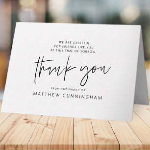 Memorial Modern Simple Minimalist Black & White Kaart