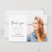 Memorial Modern Simple Minimalist Chic Photo Bedankkaart (Voorkant)