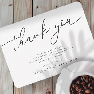 Memorial Modern Simple Minimalist in het liefhebbe Bedankkaart