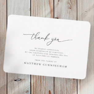 Memorial Modern Simple Minimalist in het liefhebbe Bedankkaart