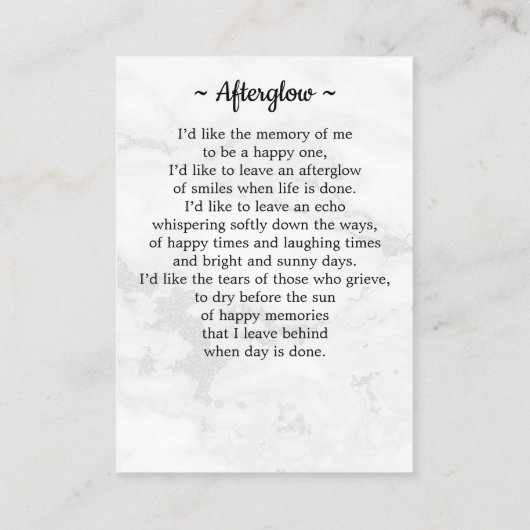 Mémorial moderne 3 Photo Funéraire Carte de prière (Dos)