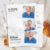 Mémorial moderne 3 Photo Funéraire Carte de prière