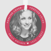 Mémorial moderne | Pink Forever Loved Photo Tribut (dos)