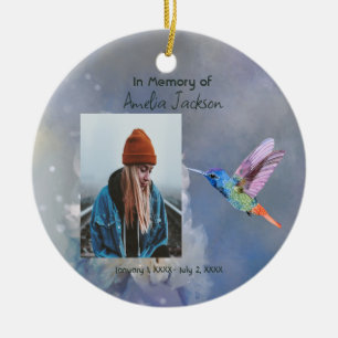 Memorial Mooie Tuin Bloem Kolibrie Keramisch Ornament