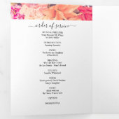 Memorial Multiple Floral Funeral Tri-Fold Programm Drieluik Programma (Binnenzijde eerst)