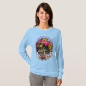 Memorial My Angel heeft Vier poten Flowers PM0001 T-shirt (Voorkant volledig)