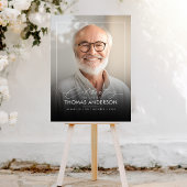 Memorial of begrafenisfoto tribute zwart vervaagd acryl bord