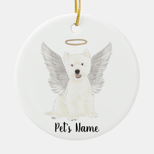 Memorial over sympathie West Highland Terrier Keramisch Ornament (Voorkant)